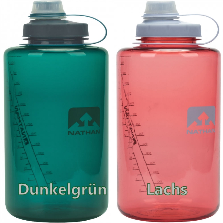 Nathan 4314 Super Shot 50 oz / 1500 ml Trinkflasche BPA frei in grau und  grün, dunkelgrün und blau