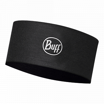 BUFF CoolNet UV Wide Headband | Solid Black