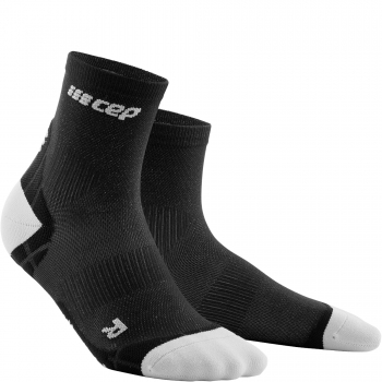 CEP Run Ultralight Short Cut Compression Socks Herren | Black Light Grey