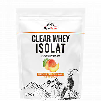 AlpenPower Clear Whey Isolat | Wie ein Softdrink | 500 g Beutel