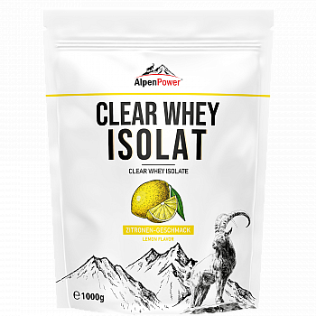 AlpenPower Clear Whey Isolat | Wie ein Softdrink | 1000 g Beutel