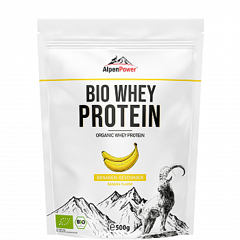 AlpenPower BIO Whey Protein Shake | 500 g Beutel | MHD 04/25 bis 05/26