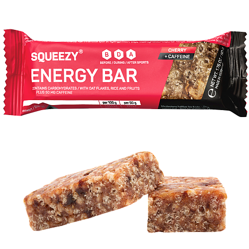 Squeezy Energy Bar Cherry + Caffeine (50 g)