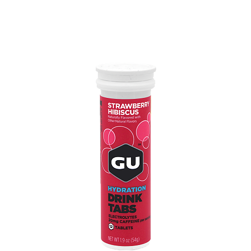 GU Elektrolyte Drink Tabs | Brausetabletten Strawberry Hibiscus