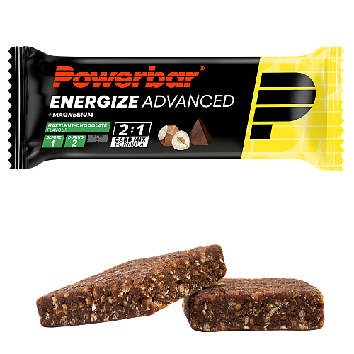 PowerBar Energize Advanced Haselnuss-Schokolade 55 g Kohlenhydratriegel