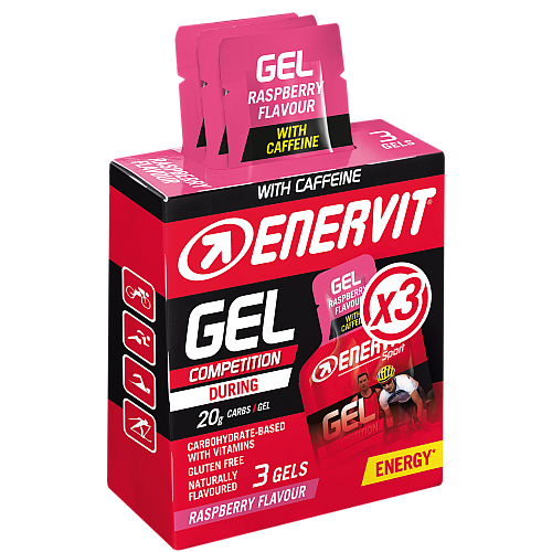 Enervit Energy Gel Raspberry with Caffeine (3 x 25 ml)