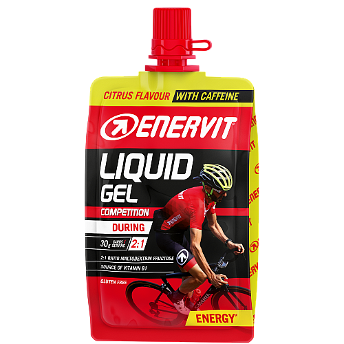 Enervit Liquid Energy Gel Citrus mit Koffein (60 ml  Beutel)