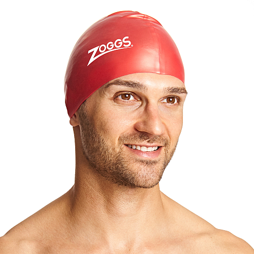 Zoggs Silicone Cap Badekappe Rot