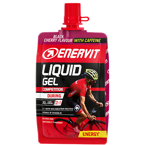 Enervit Liquid Energy Gel Black Cherry mi Koffein (60 ml  Beutel) 