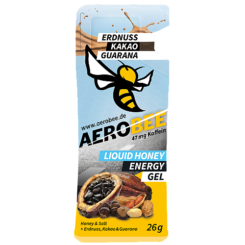 Aerobee Liquid Honey Energy Gel Erdnuss Kakao Guarana (26 g Beutel)