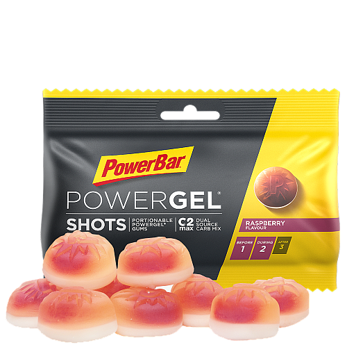 Powerbar PowerGel Raspberry Shots Testpaket