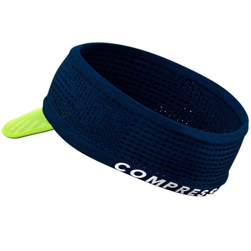 Compressport Spiderweb Headband blau-lime