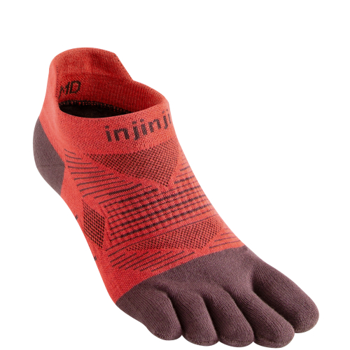 Injinji Run Lightweight No Show Zehensocken | Robin Red | Dnn