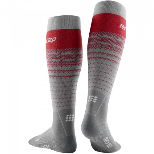 CEP Ski Thermo Merino Compression Socks Damen | Grey Red