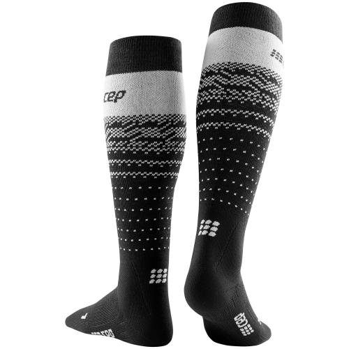 CEP Ski Thermo MERINO Compression Socks Damen | Black Grey