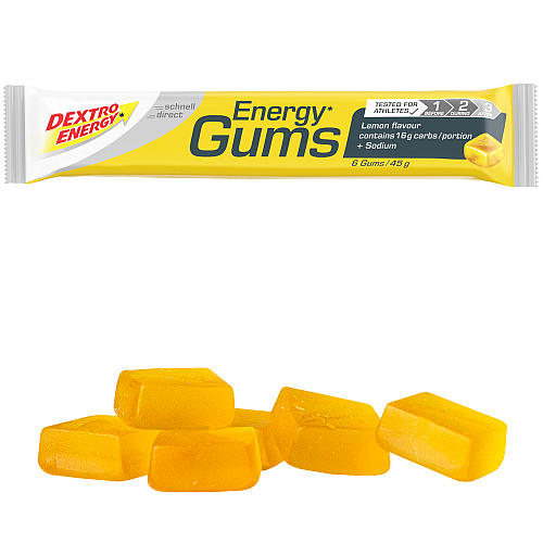 Dextro Energy Gums Zitrone + Natrium (45 g Beutel)