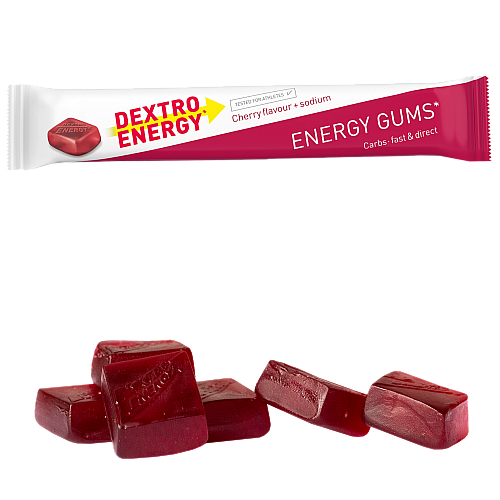 Dextro Energy Gums Kirsche + Natrium (45 g Beutel)