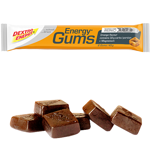 Dextro Energy Gums Orange + Magnesium (45 g Beutel)