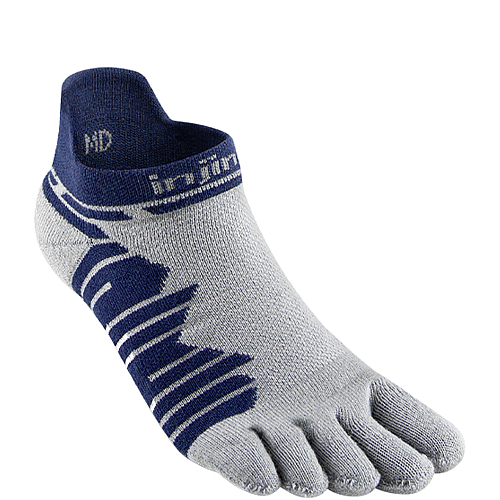 Injinji Ultra Run No Show Zehensocken | Cobalt Grey | Mitteldick