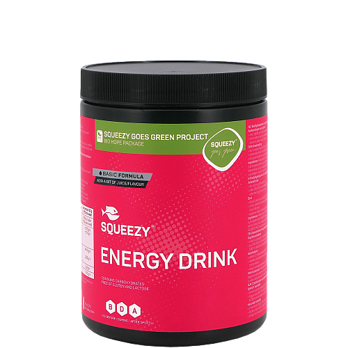 SQUEEZY Energy Drink | 650 g Dose | Basic Formula