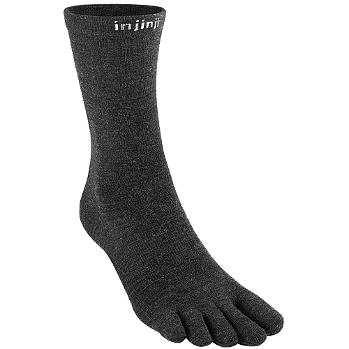 Injinji Liner Crew Zehensocken | Black | Ultradnn