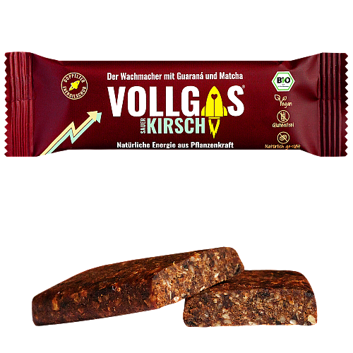 Vollgas Energy Bar Sauerkirsch + Koffein (40 g)