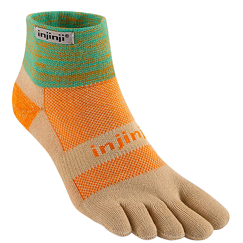 Injinji Trail Midweight Mini Crew Zehensocken | Wheat Beige | Mitteldick