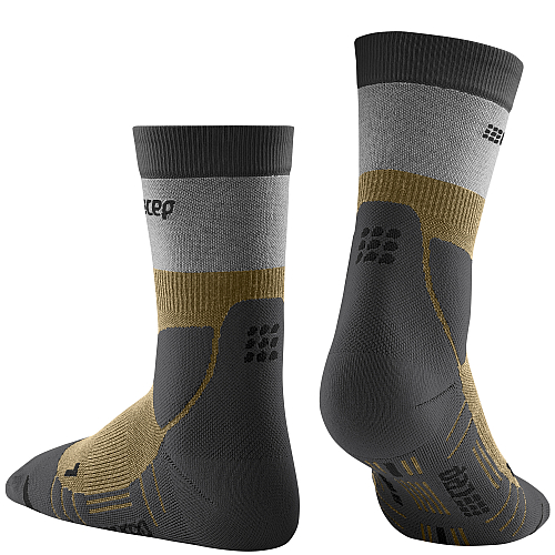 CEP Hiking Light Merino Mid Cut Compression Socks Herren | Sand Grey