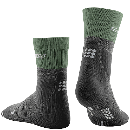 CEP Hiking Merino Mid Cut Compression Socks Damen | Green Grey