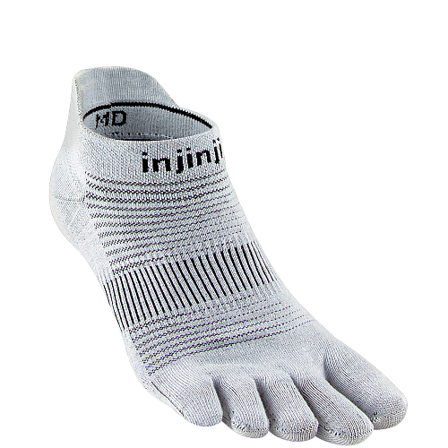 Injinji Run Lightweight No Show Zehensocken | Lightgrey | Dnn