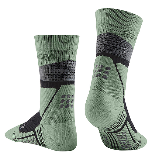 CEP Hiking Merino Mid Cut Compression Socks Damen | Grey Mint