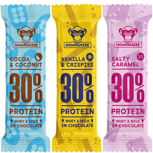 CHIMPANZEE High Protein Bar 30 % Testpaket | Glutenfrei