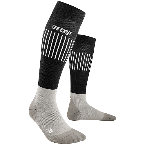 CEP Ski Ultralight Compression Socks Herren | Black Grey