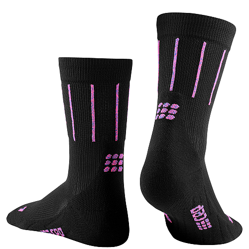 CEP The Run 4.0 Mid Cut Pinstripe Compression Socks Damen | Black WP2CN