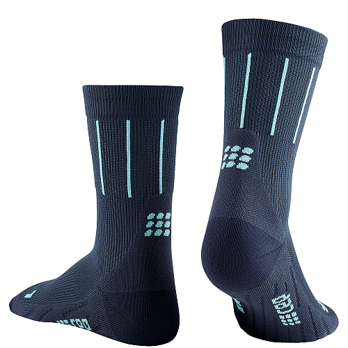 CEP The Run 4.0 Mid Cut Compression Socks Herren | Pinstripe Blue WP3CN