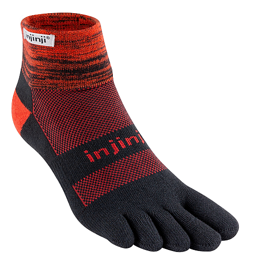 Injinji Trail Midweight Mini Crew Zehensocken | Meteor Red | Mitteldick