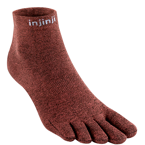 Injinji Liner Mini Crew Zehensocken | Rustic Red | Ultradnn