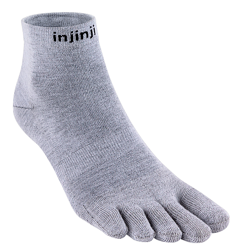 Injinji Liner Mini Crew Zehensocken | Grey | Ultradnn