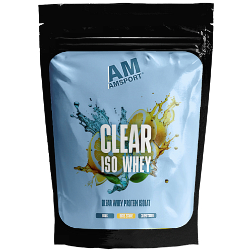 AMSPORT Clear Whey Protein Isolat | Icetea Lemon | 900 g Zip Beutel