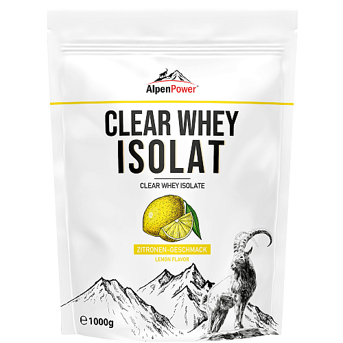 AlpenPower Clear Whey Isolat | Wie ein Softdrink | 1000 g Beutel