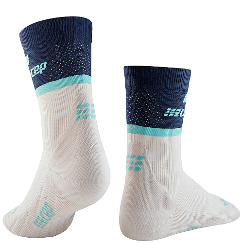 CEP The Run 4.0 Mid Cut Compression Socks Damen | Blue Off White