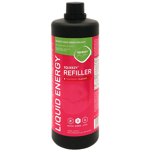 Squeezy Liquid Energy Gel Refiller Raspberry (1000 ml)