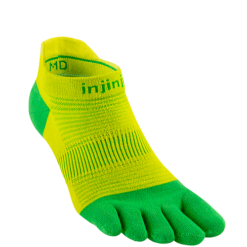 Injinji Run Lightweight No Show Zehensocken | Clover Yellow | Dnn