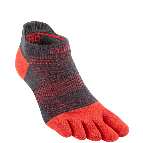 Injinji Run Lightweight No Show Zehensocken | Spice Red | Dnn