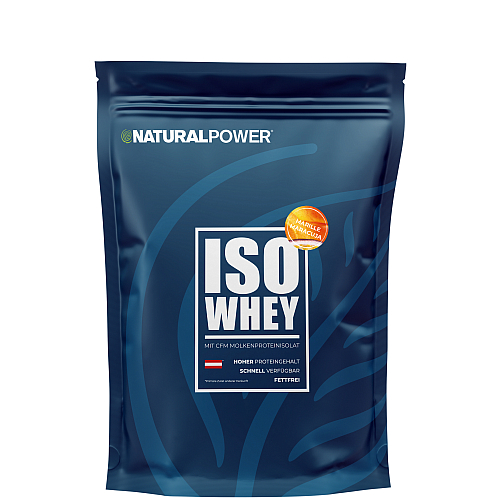 Natural Power CFM Molkenprotein Isolat | 1000 g Beutel | Marille-Maracuja