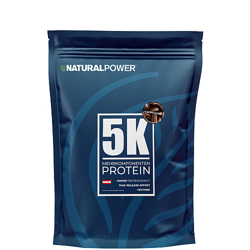 Natural Power 5 Komponenten Protein | 1000 g Beutel | Cappuccino
