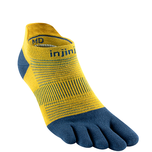 Injinji Run Lightweight No Show Zehensocken | Royal Yellow | Dnn