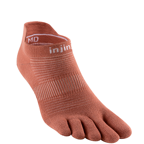 Injinji Run Lightweight No Show Zehensocken | Rust Red | Dnn