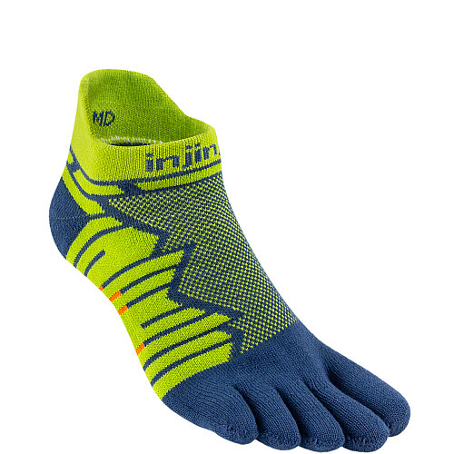 Injinji Ultra Run No Show Zehensocken | Moss Green | Mitteldick