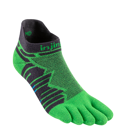 Injinji Ultra Run No Show Zehensocken | Emerald Green | Mitteldick